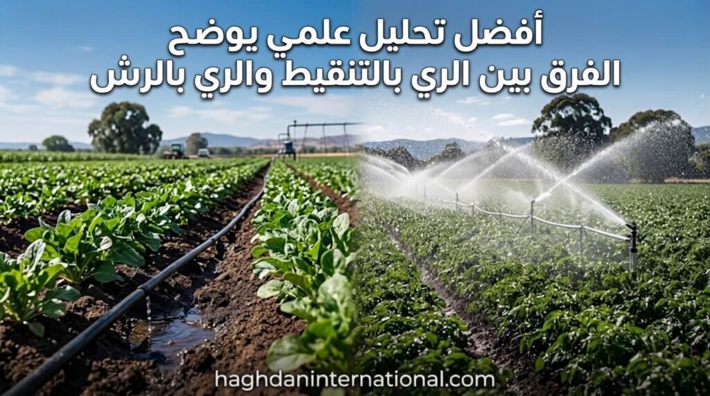 أفضل تحليل علمي يوضح الفرق بين الري بالتنقيط والري بالرش